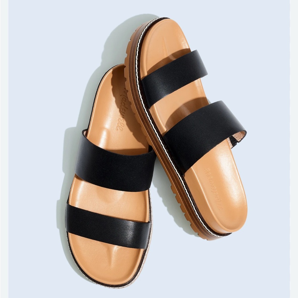 Madewell Black and Tan Sandals New without tags
